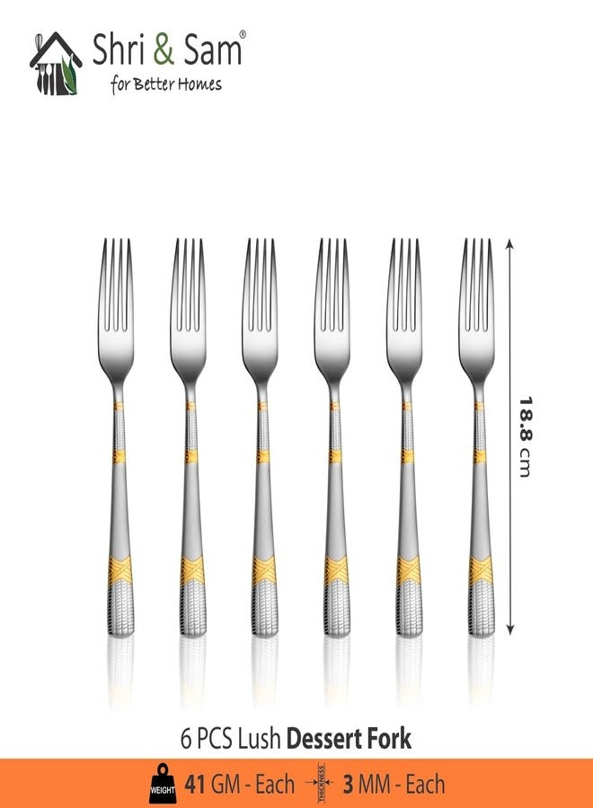 Shri & Sam Lush Stainless Steel Cutlery Set, 24-Pieces, Silver - Image 4